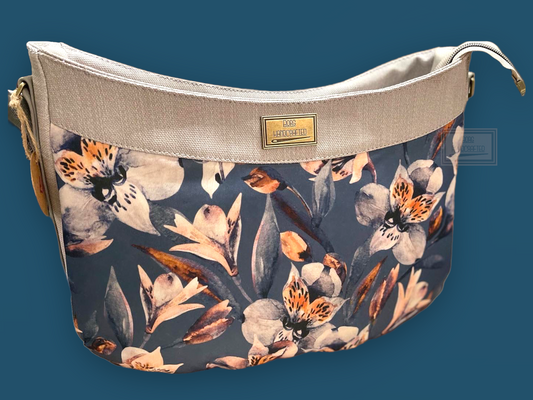 Grey floral Daisy Crossbody bag