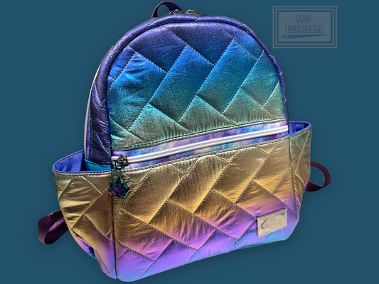 Metallic Quilted Minni Backpack