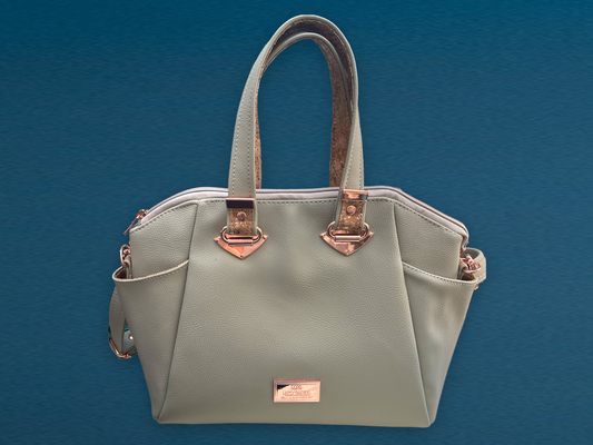 Pale Sage Faux leather Annette Handbag